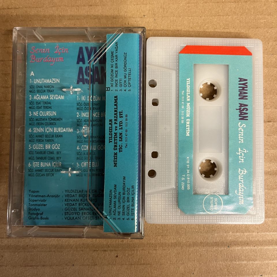 AYHAN AŞAN - SENİN İÇİN BURDAYIM (1991) - KASET 2.EL