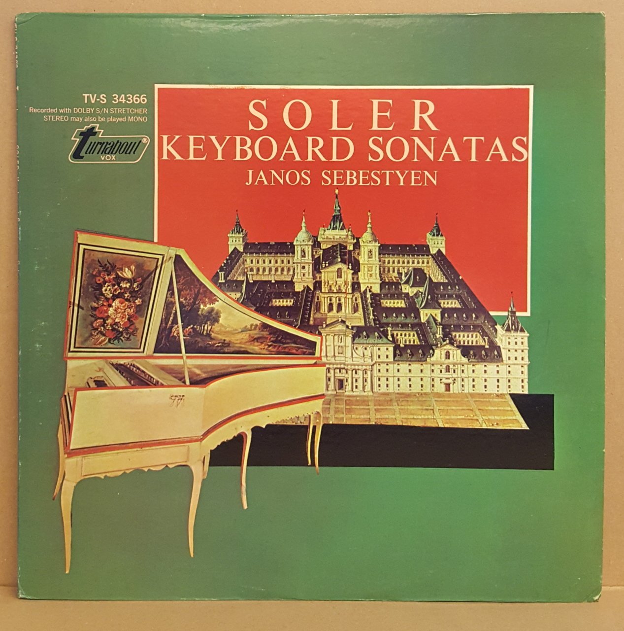 SOLER - KEYBOARD SONATAS / JANOS SEBESTYEN (1969) - LP 2.EL PLAK