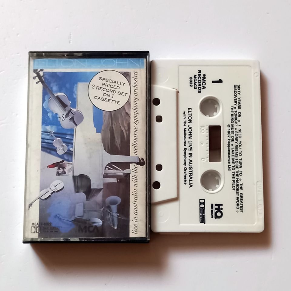 ELTON JOHN - LIVE IN AUSTRALIA WITH THE MELBOURNE SYMPHONY ORCHESTRA (1987) - KASET MADE IN USA 2.EL