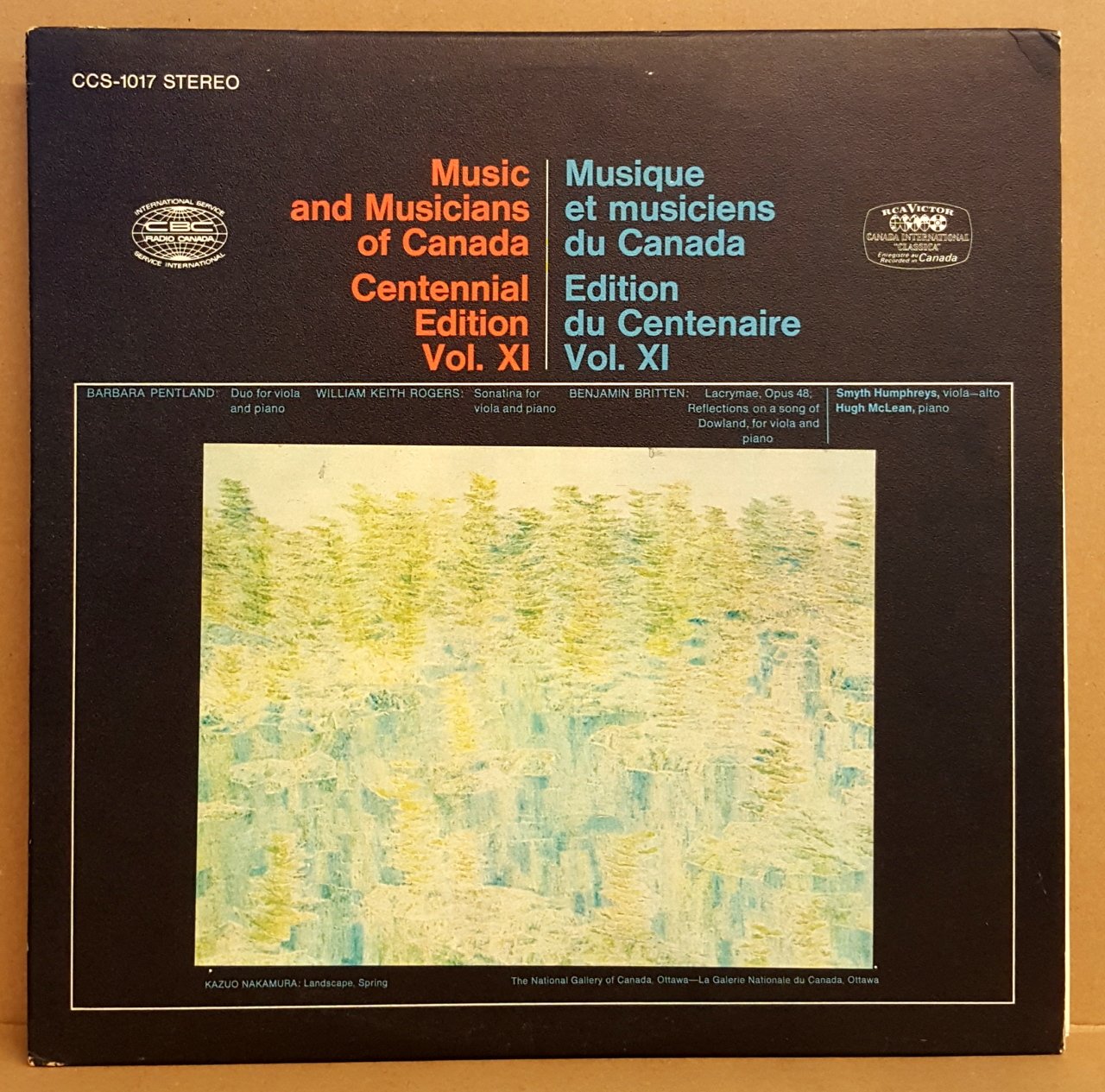 MUSIC AND MUSICIANS OF CANADA - VOL 11 BARBRA PENTLAND / WILLIAM KEITH ROGERS / BENJAMIN BRITTEN - LP 2.EL PLAK