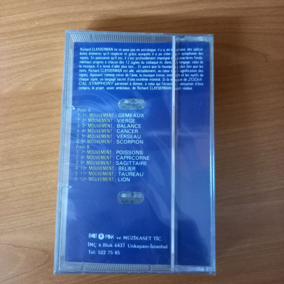 RICHARD CLAYDERMAN - ZODIACAL SYMPHONY - KASET AMBALAJINDA SIFIR