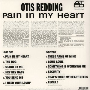 OTIS REDDING - PAIN IN MY HEART (1964) - LP 180GR 2013 EDITION SIFIR PLAK