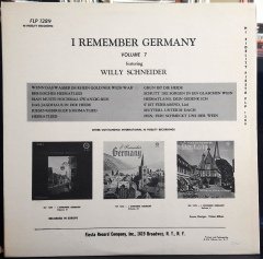 I REMEMBER GERMANY VOLUME 7 WILLY SCHNEIDER - SINGT LIEDER IM VOLKSTON - PLAK 2.EL