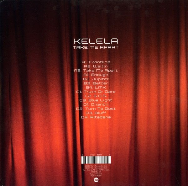 KELELA - TAKE ME APART (2017) - 2LP DELUXE EDITION TRANSPARENT SIFIR PLAK