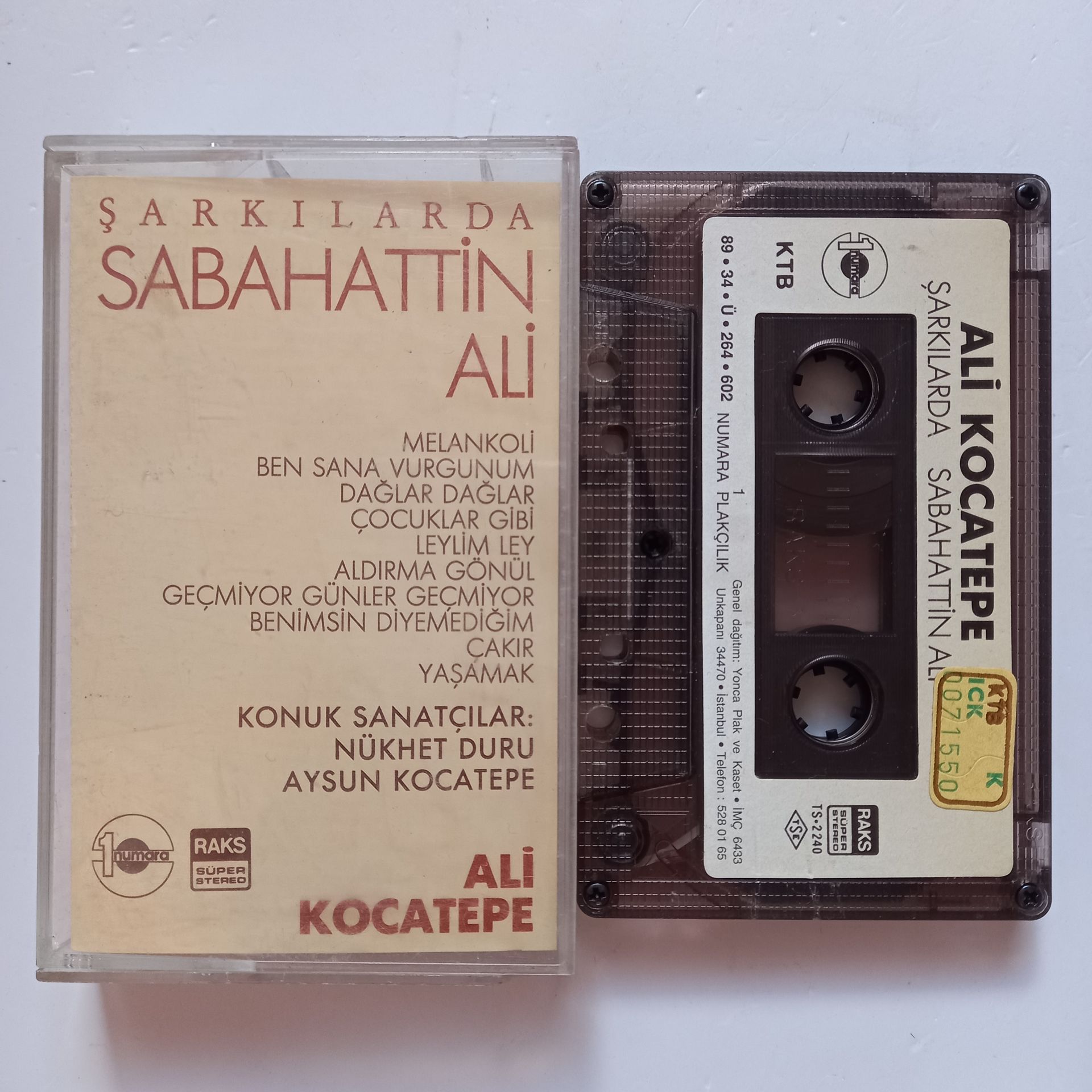 ALİ KOCATEPE - ŞARKILARDA SABAHATTİN ALİ (1989) - KASET 2.EL