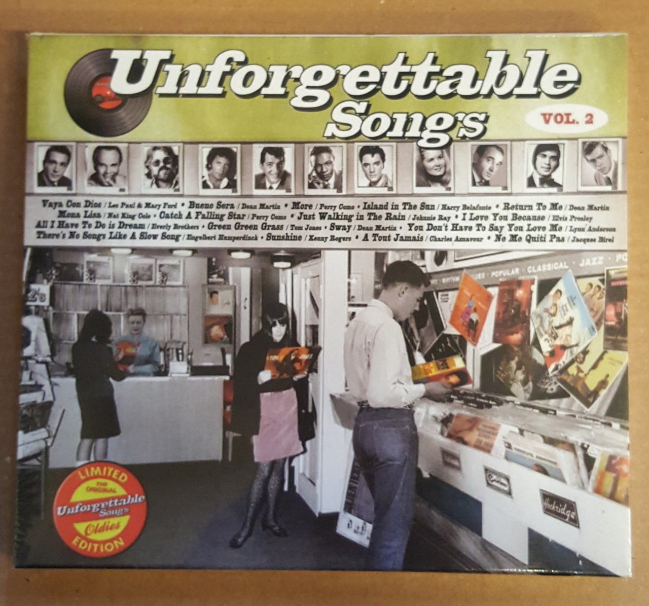 UNFORGETTABLE SONGS VOL3 - DEAN MARTIN ELVIS AZNAVOUR BREL (2011) - CD SIFIR