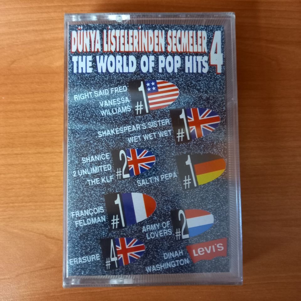 DÜNYA LİSTELERİNDEN SEÇMELER 4 / RIGHT SAID FRED, SALT 'N PEPA, ARMY OF LOVERS, SHAKESPEAR'S SISTER, ERASURE (1992) - KASET AMBALAJINDA SIFIR