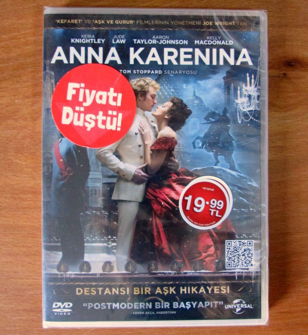 ANNA KARENINA (2012) - KEIRA KNIGHTLEY - JUDE LAW - JOE WRIGHT - DVD SIFIR (LEV TOLSTOY)