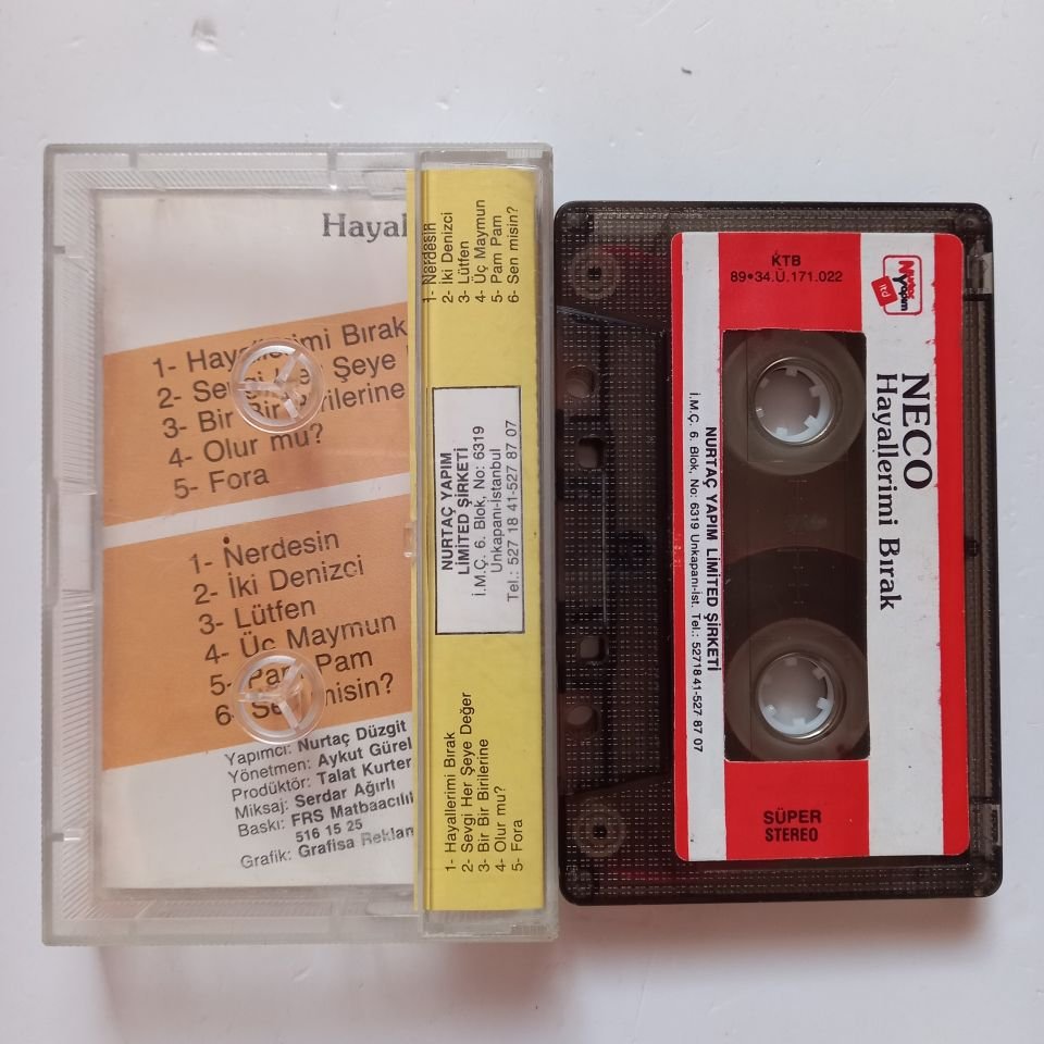 NECO - HAYALLERİMİ BIRAK (1989) - KASET 2.EL