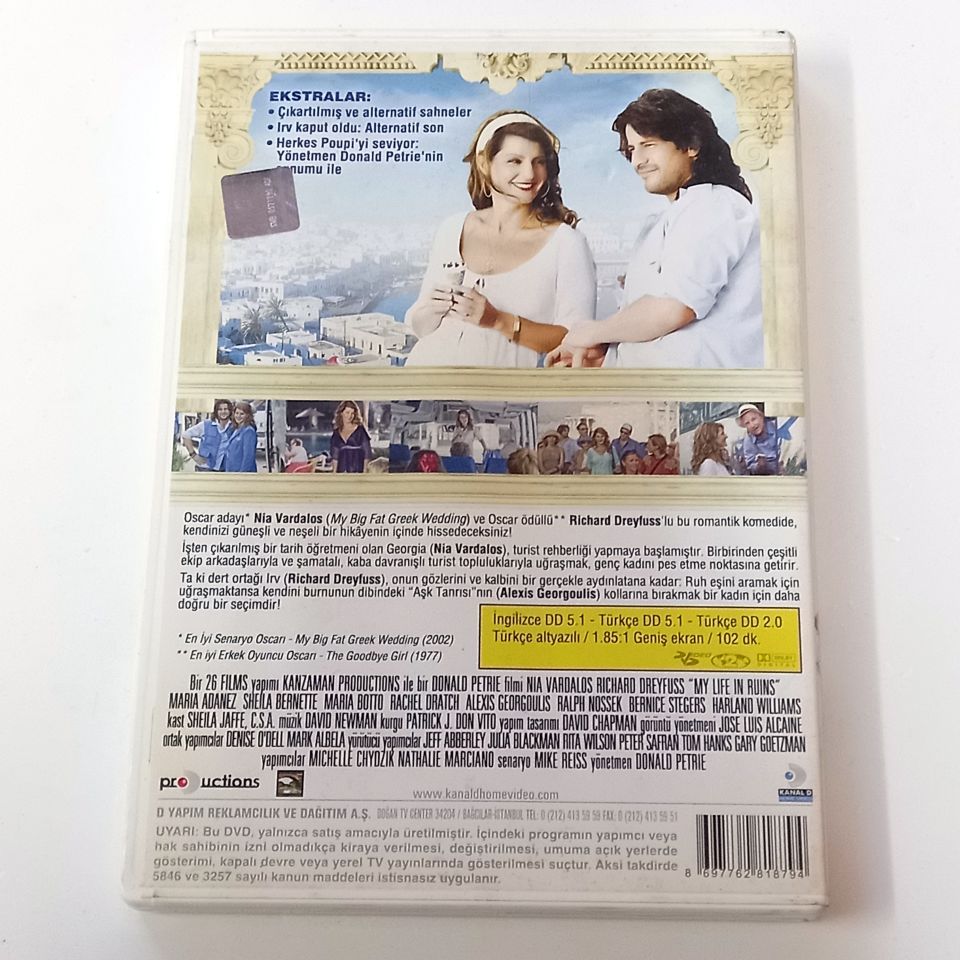 MY LIFE IN RUINS - AŞK REHBERİ - NIA VARDALOS, RICHARD DREYFUSS- DVD 2.EL