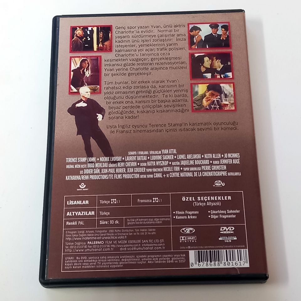 BENİM KARIM ARTİST - MA FEMME EST UNE ACTRICE - CHARLOTTE GAINSBOURG, YVAN ATTAL, YÖN.: YVAN ATTAL- DVD 2.EL