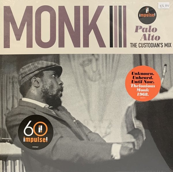 THELONIOUS MONK - PALO ALTO (1968 RECORDINGS) / THE CUSTODIAN'S MIX (2021) - 2LP SIFIR PLAK