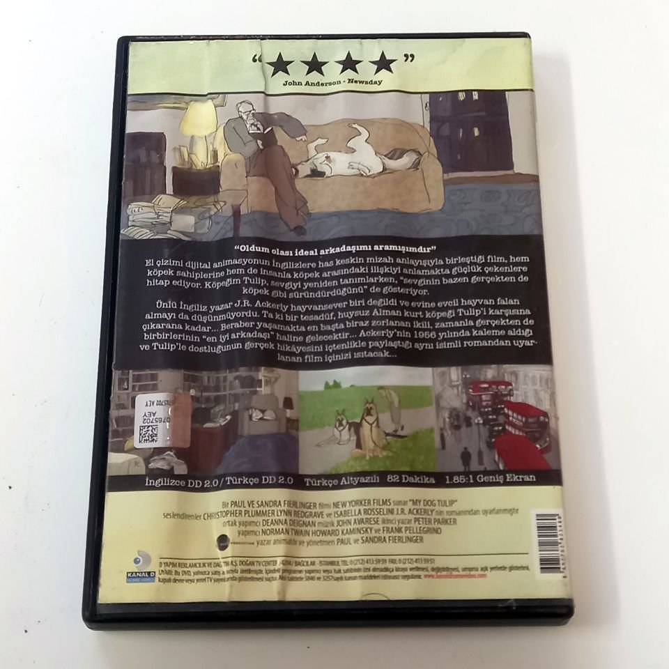 MY DOG TULIP - SESLENDİRENLER: CHRISTOPHER PLUMMER, LYNN REDGRAVE, ISABELLA ROSSELLINI- DVD 2.EL