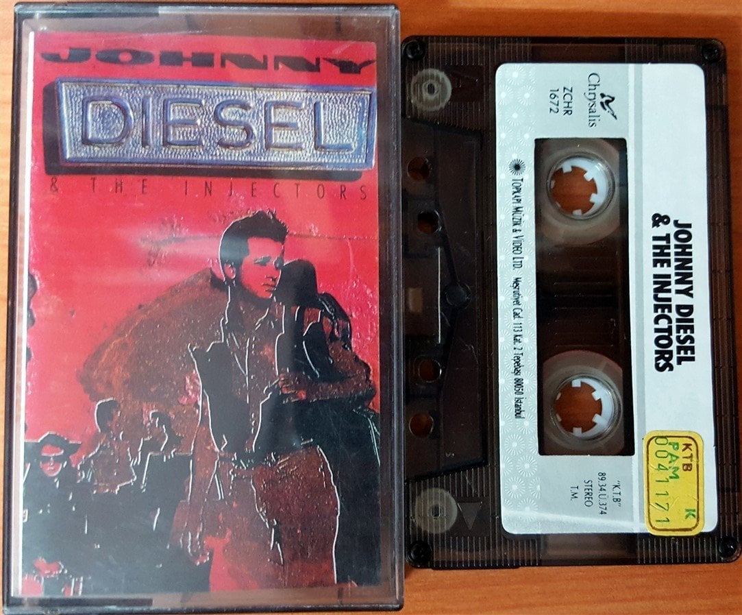 JOHNNY DIESEL & THE INJECTORS (1989) TOPKAPI CASSETTE MADE IN TURKEY ''USED'' PAPER LABEL