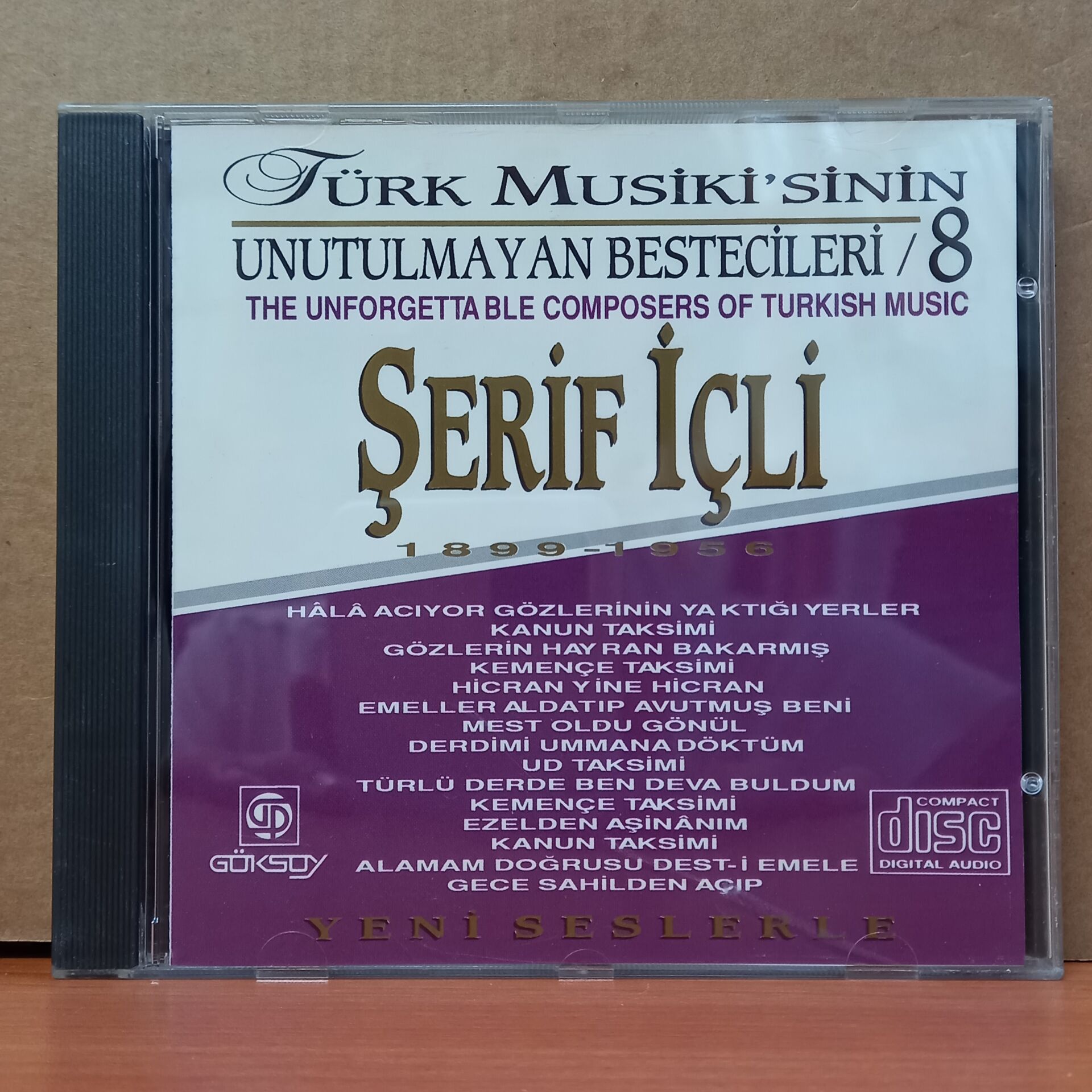 TÜRK MUSİKİ'SİNİN UNUTULMAYAN BESTECİLERİ 8 / ŞERİF İÇLİ (1993) - CD 2.EL
