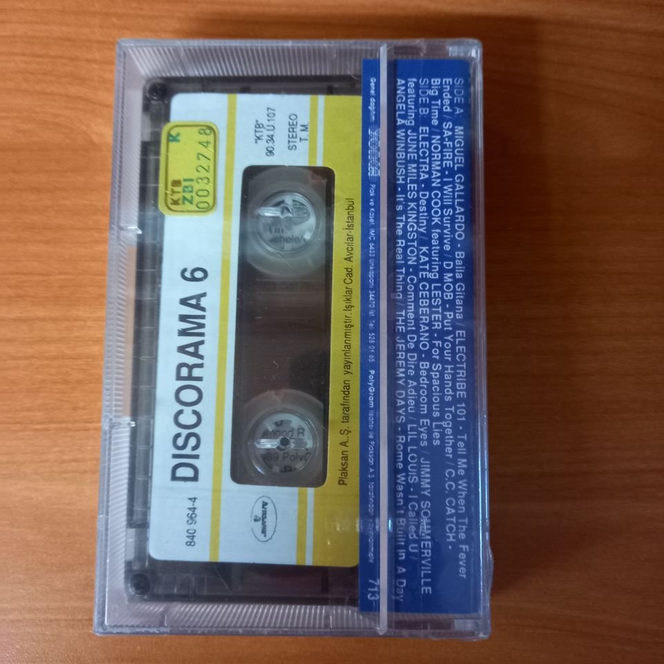DISCORAMA 6 / C.C. CATCH, THE JEREMY DAYS, JIMMY SOMMERVILLE, JUNE MILES, SAFIRE, ELECTRA (1990) - KASET AMBALAJINDA SIFIR