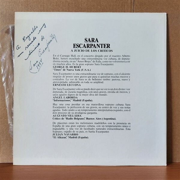 SARA ESCARPANTER - CANTA - LP 2.EL PLAK
