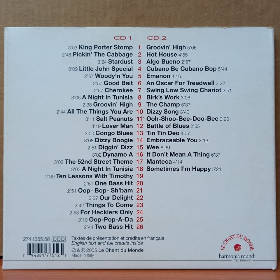 DIZZY GILLESPIE – DIGGIN' DIZZ / ANDRE FRANCIS & JEAN SCHWARZ PRESENT (2005) - 2CD 2.EL