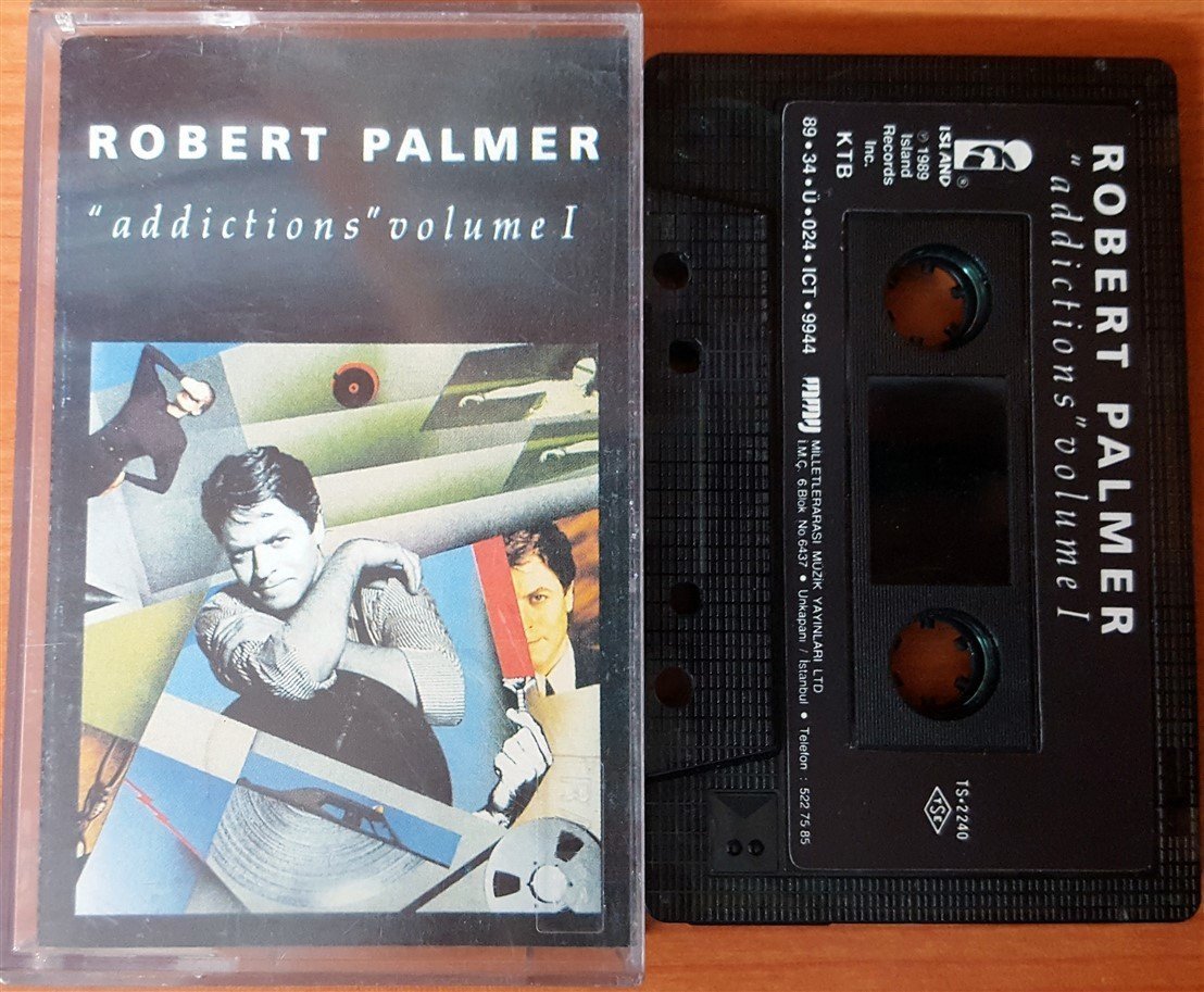 ROBERT PALMER - ADDICTIONS VOLUME 1 (1989) MMY CASSETTE MADE IN TURKEY ''USED'' PAPER LABEL