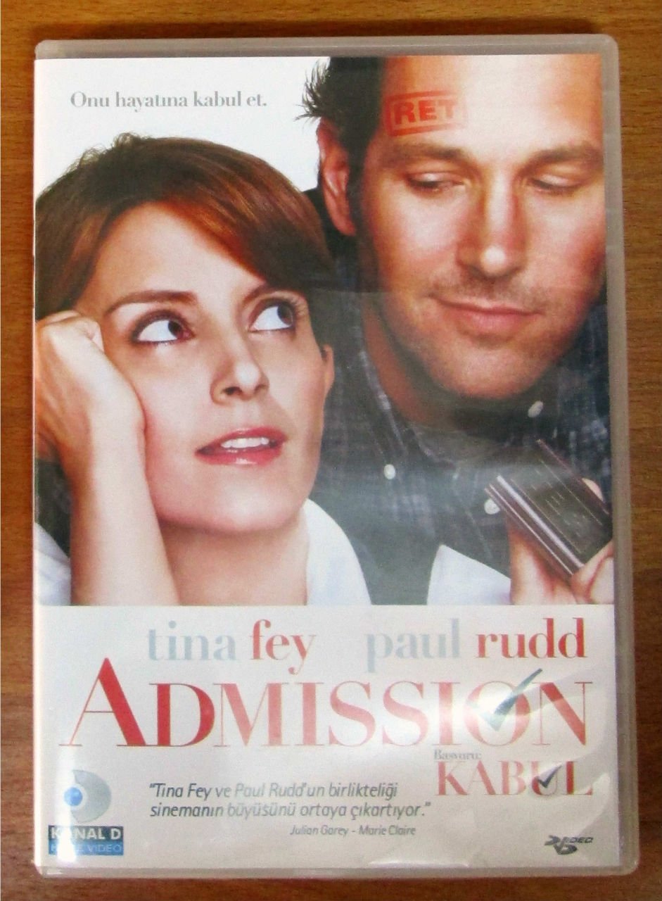 ADMISSION - BAŞVURU: KABUL - TINA FEY - PAUL RUDD - DVD SIFIR