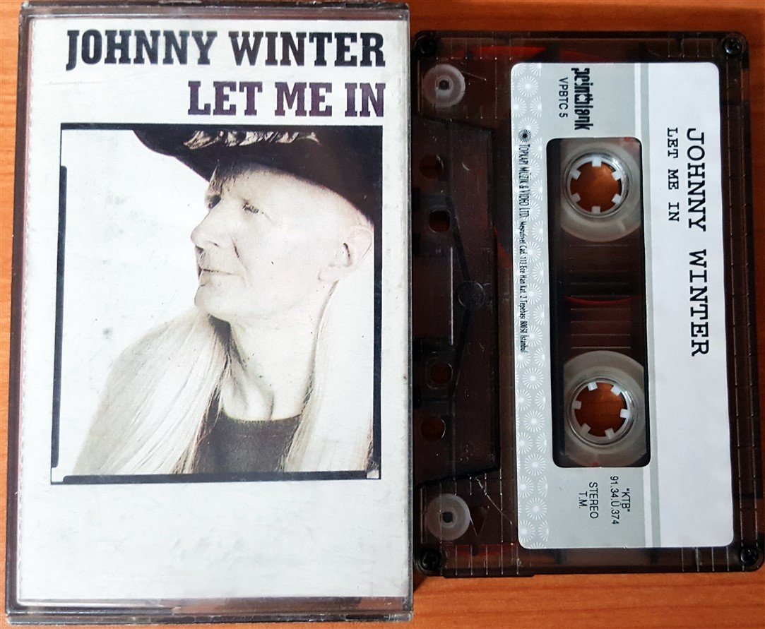 JOHNNY WINTER - LET ME IN (1991) TOPKAPI CASSETTE MADE IN TURKEY ''USED'' PAPER LABEL