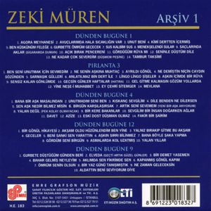 ZEKİ MÜREN - ARŞİV VOL1 DÜNDEN BUGÜNE 1 / PIRLANTA 3 / DÜNDEN BUGÜNE 4 / DÜNDEN BUGÜNE 12 / DÜNDEN BUGÜNE 9 - 5CD BOX SIFIR