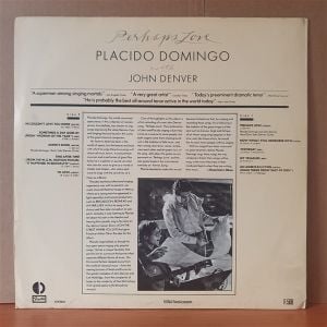 PLACIDO DOMINGO WITH JOHN DENVER - PERHAPS LOVE (1981) - LP YERLİ BASKI 2.EL PLAK