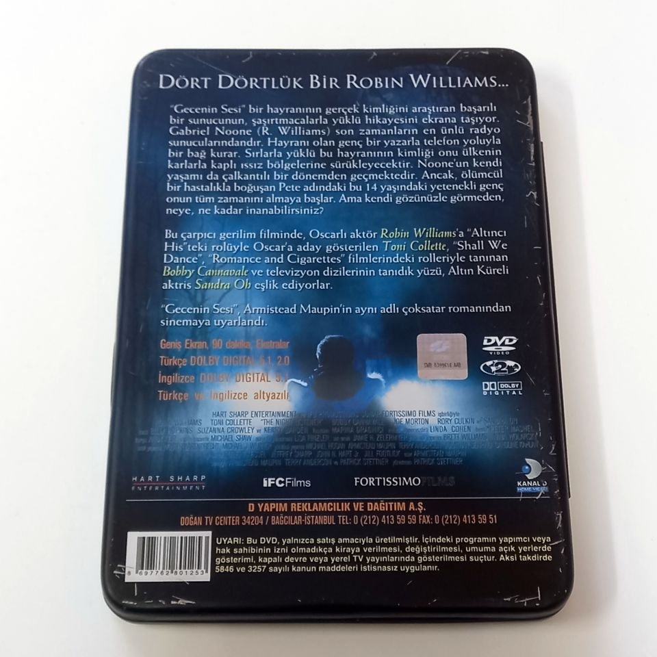 THE NIGHT LISTENER - GECENİN SESİ - ROBIN WILLIAMS, TONI COLLETTE, BOBBY CANNAVALE - METAL KUTU DVD 2.EL