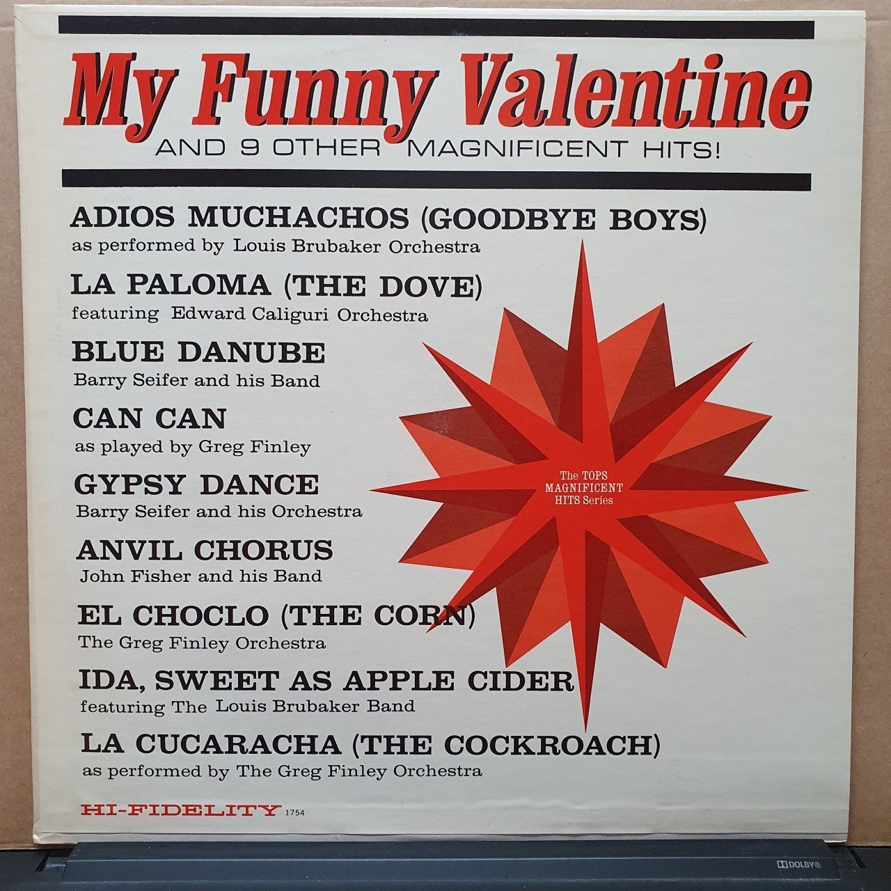 MY FUNNY VALENTINE AND 9 OTHER MAGNIFICENT HITS / GREG FINLEY, JOHN FISHER, BARRY SEIFER - LP 2.EL PLAK