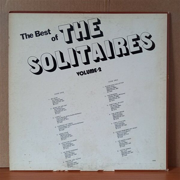 THE SOLITAIRES – THE BEST OF THE SOLITAIRES VOLUME-2 (1967) - LP 2.EL PLAK