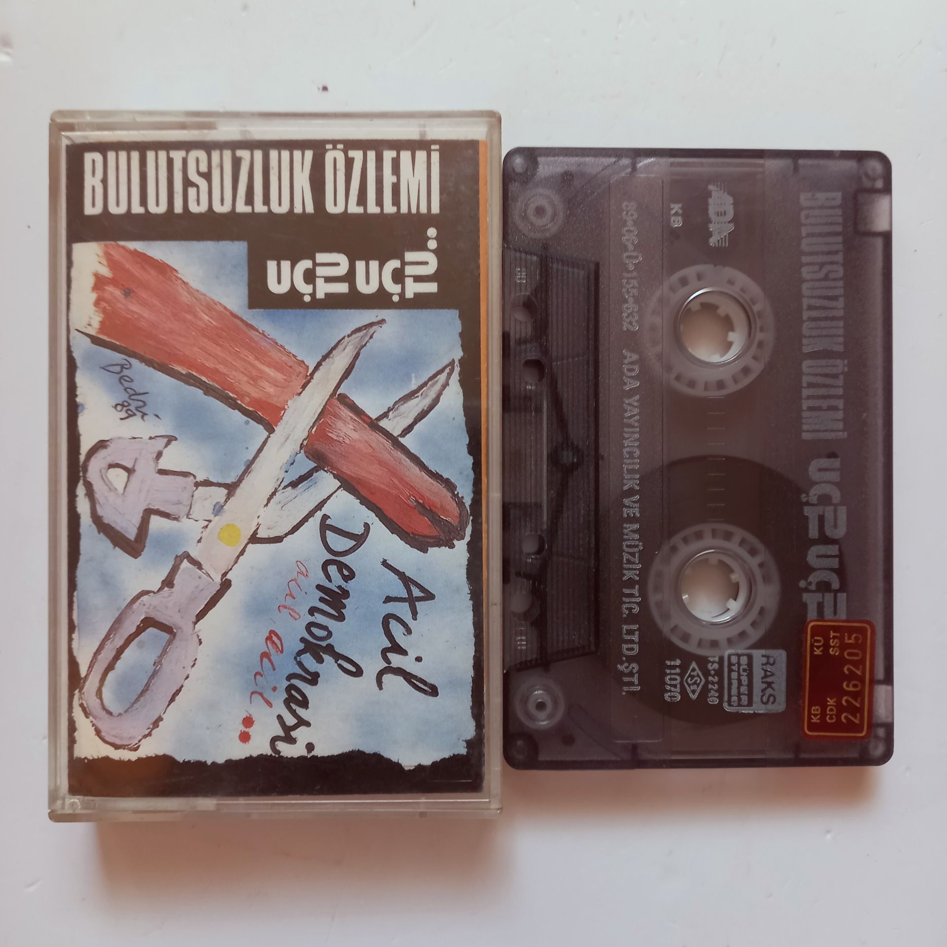 BULUTSUZLUK ÖZLEMİ - UÇTU UÇTU (1989) - KASET 2.EL