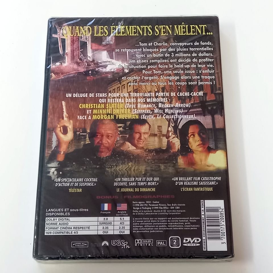 PLUIE D\'ENFER - HARD RAIN - MORGAN FREEMAN, CHRISTIAN SLATER, YÖN.: MIKAEL SALOMON- DVD AMBALAJINDA SIFIR TR ALTYAZI YOKTUR