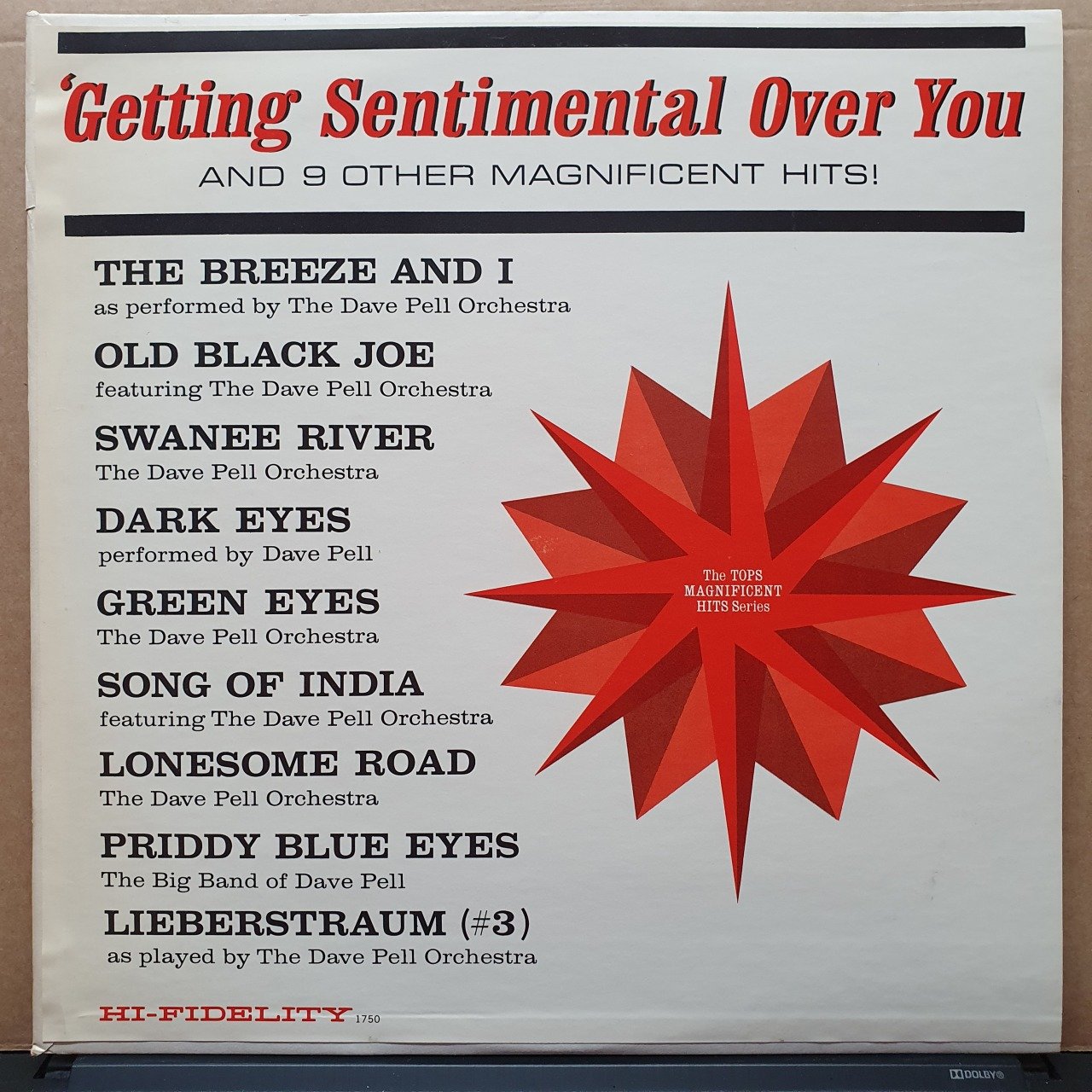 GETTING SENTIMENTAL OVER YOU AND 9 OTHER MAGNIFICENT HITS / THE DAVE PELL ORCHESTRA - LP 2.EL PLAK