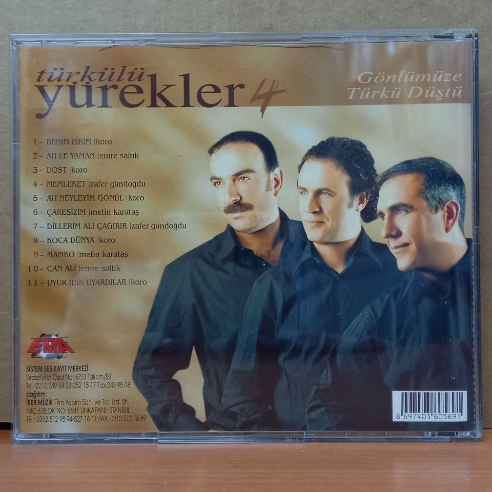 EMRE SALTUK, METİN KARATAŞ, ŞAHİN AYDIN - TÜRKÜLÜ YÜREKLER 4 - CD 2.EL