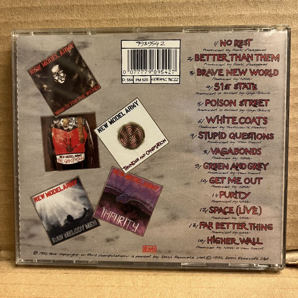 NEW MODEL ARMY – HISTORY (THE SINGLES 85-91) (1992) - CD 2.EL