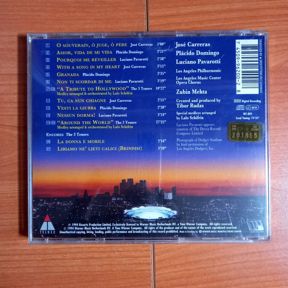 CARRERAS - DOMINGO - PAVAROTTI WITH MEHTA – THE 3 TENORS IN CONCERT 1994 (1994) - CD 2.EL