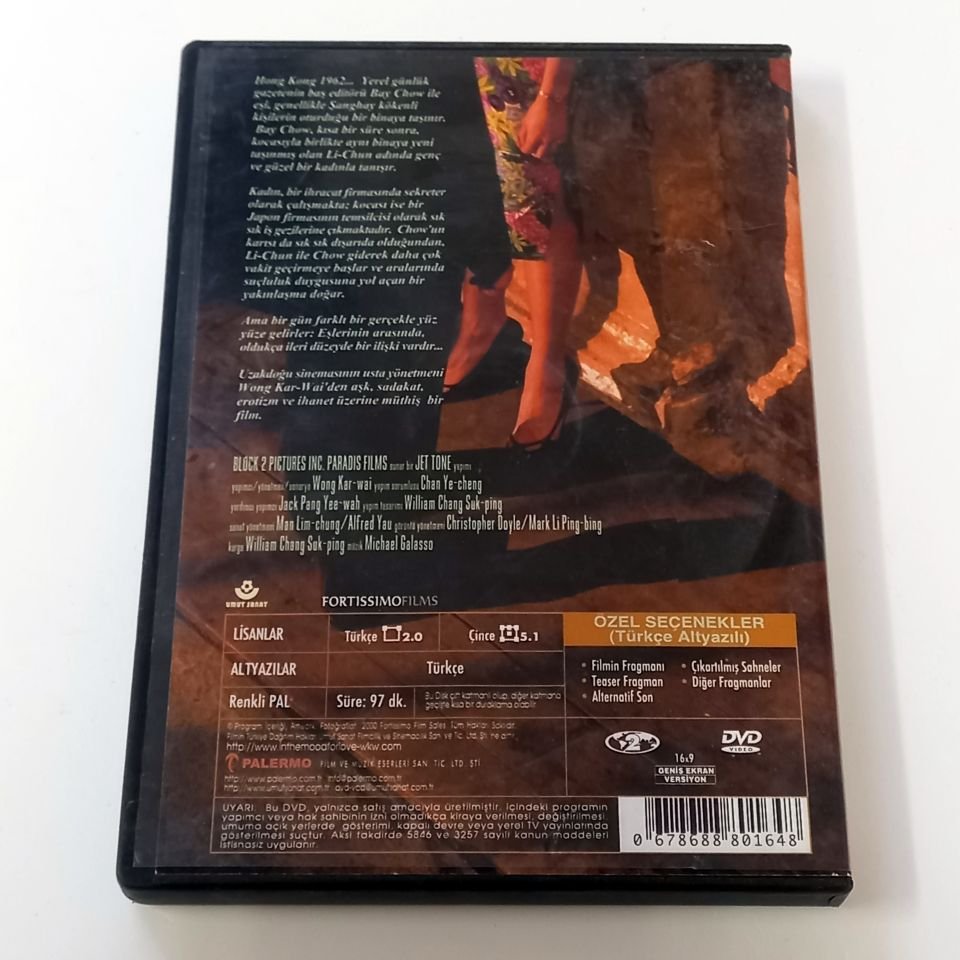 IN THE MOOD FOR LOVE - AŞK ZAMANI - MAGGIE CHEUNG, TONY LEUNG, YÖN.: WONG KAR-WAI - DVD 2.EL
