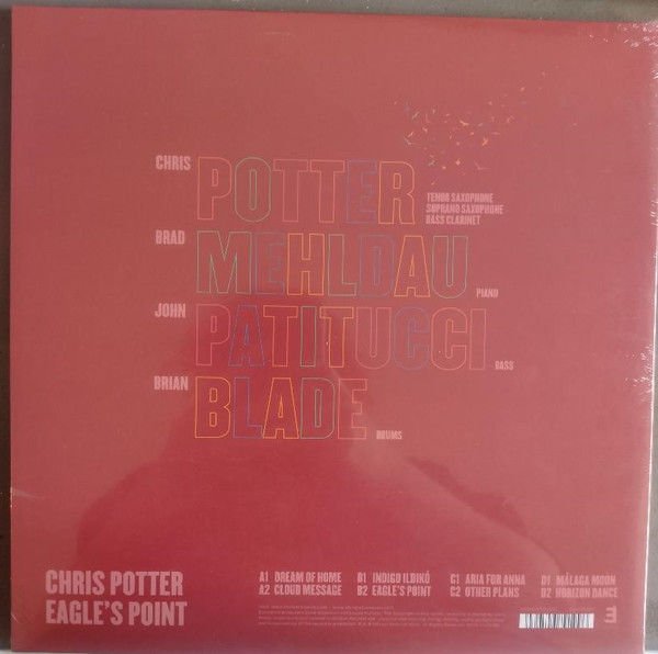 CHRIS POTTER - EAGLE'S POINT (2024) feat BRAD MEHLDAU JOHN PATITUCCI BRIAN BLADE - LP MARBLED BLUE COLOURED EDITION SIFIR PLAK