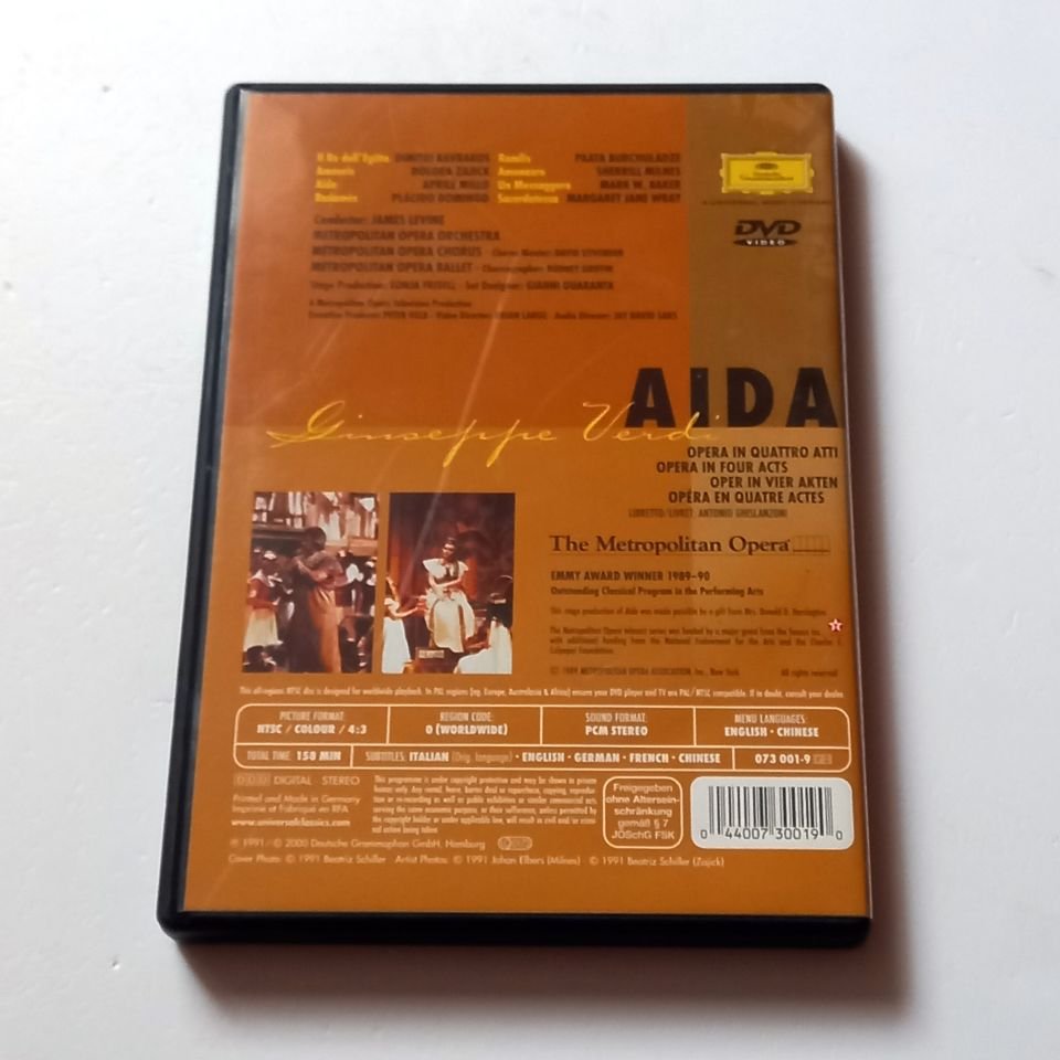 GIUSEPPE VERDI - AIDA - APRILE MILIO, PLÃCIDO DOMINGO / JAMES LEVINE, THE METROPOLITAN OPERA CHORUS AND ORCHESTRA  - DVD 2.EL