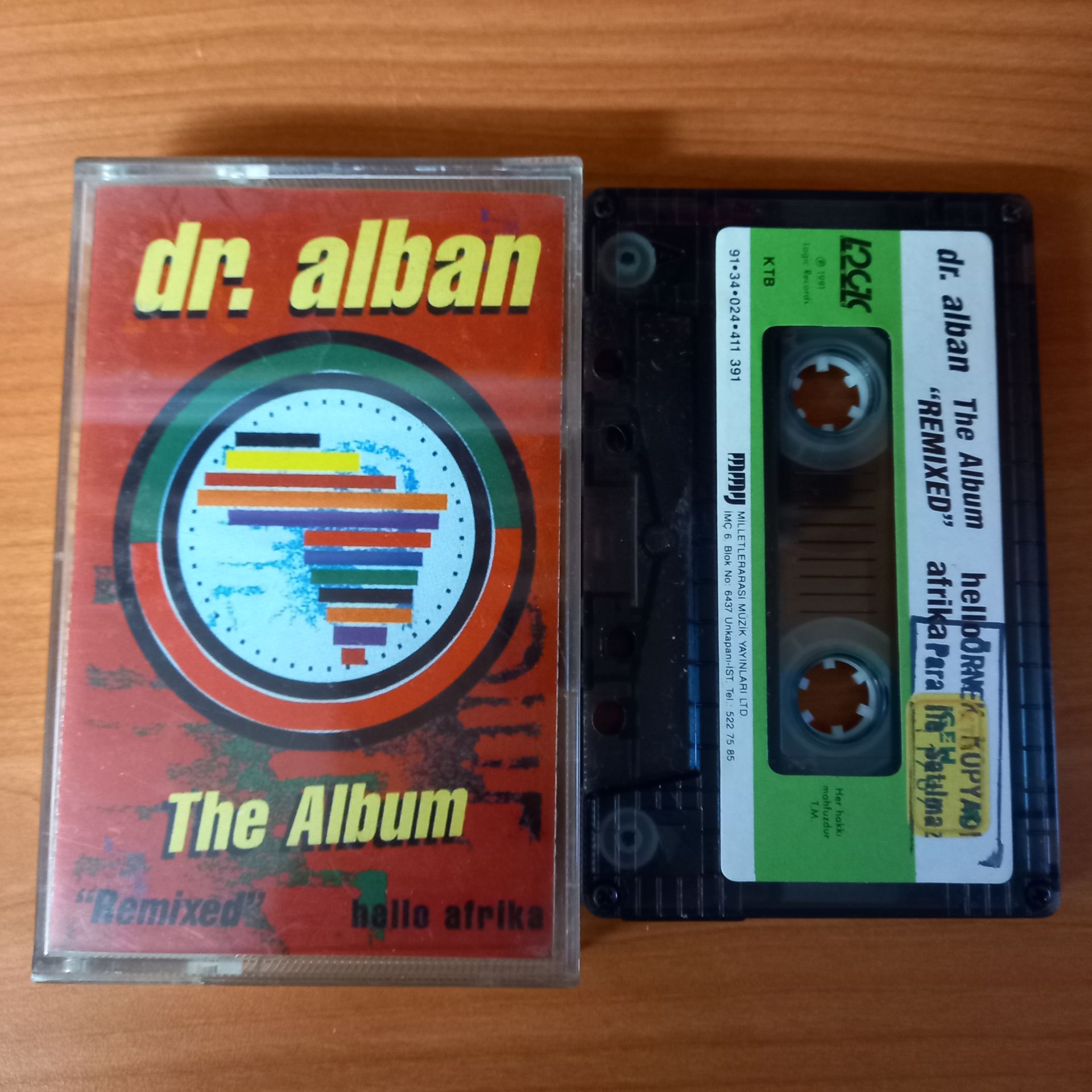 DR. ALBAN - THE ALBUM / REMIXED, HELLO AFRIKA (1991) - KASET 2.EL