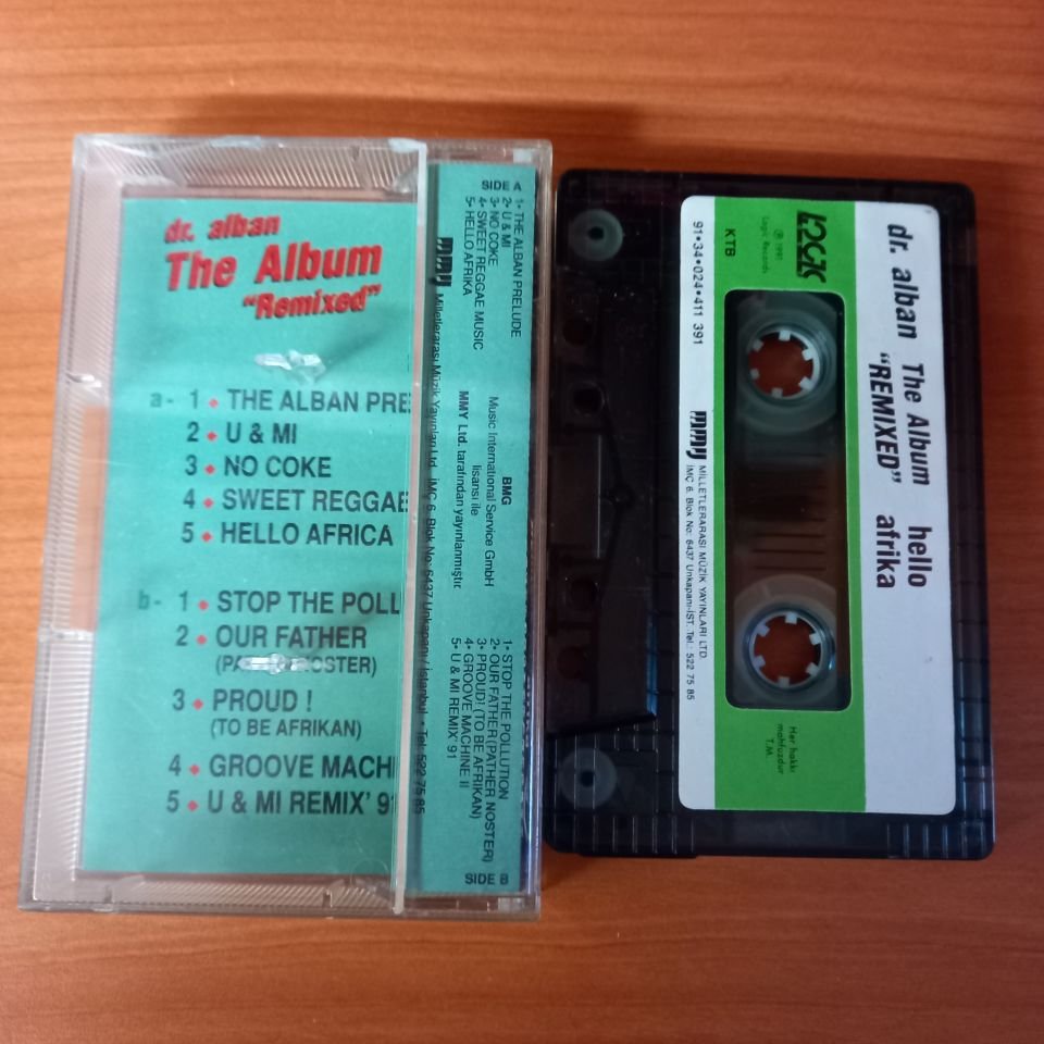 DR. ALBAN - THE ALBUM / REMIXED, HELLO AFRIKA (1991) - KASET 2.EL