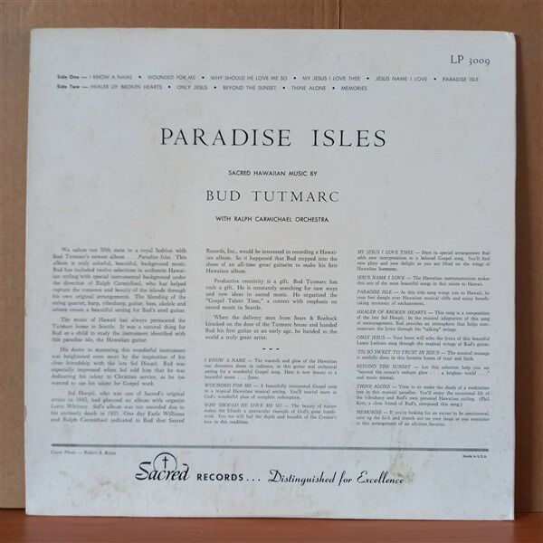 BUD TUTMARC – PARADISE ISLES - LP 2.EL PLAK