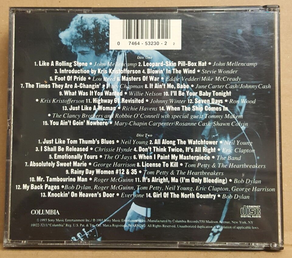 BOB DYLAN - THE 30TH ANNIVERSARY CONCERT COLLECTION (1993) - 2CD MADE IN USA  FAT DOUBLE JEWEL CASE 2.EL