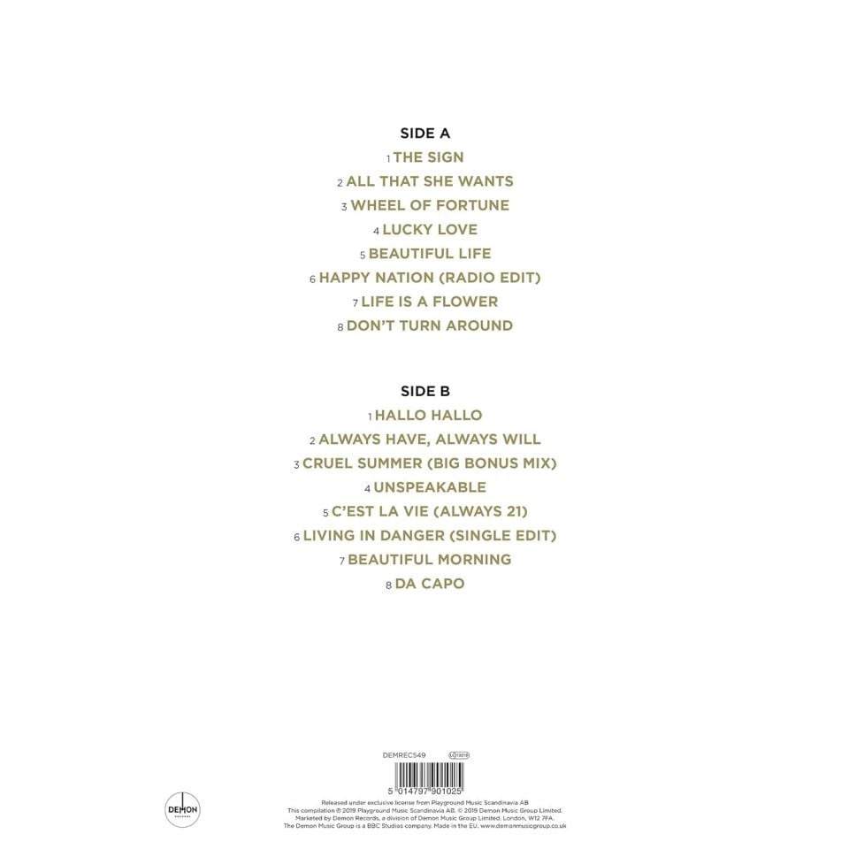 ACE OF BASE - GOLD (2019) - LP 180GR GOLD COLOURED SIFIR PLAK
