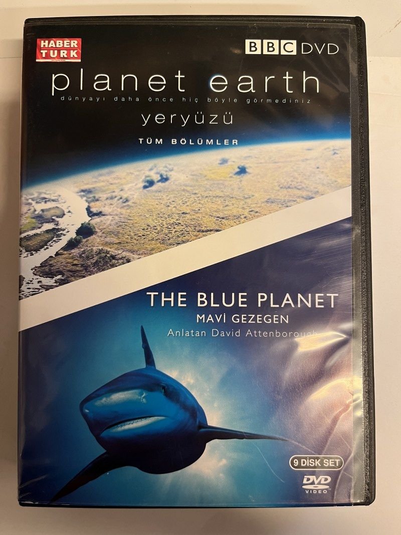 PLANET EARTH / YERYÜZÜ & THE BLUE PLANET / MAVİ GEZEGEN - BELGESEL - 9 DVD BOX SET 2.EL