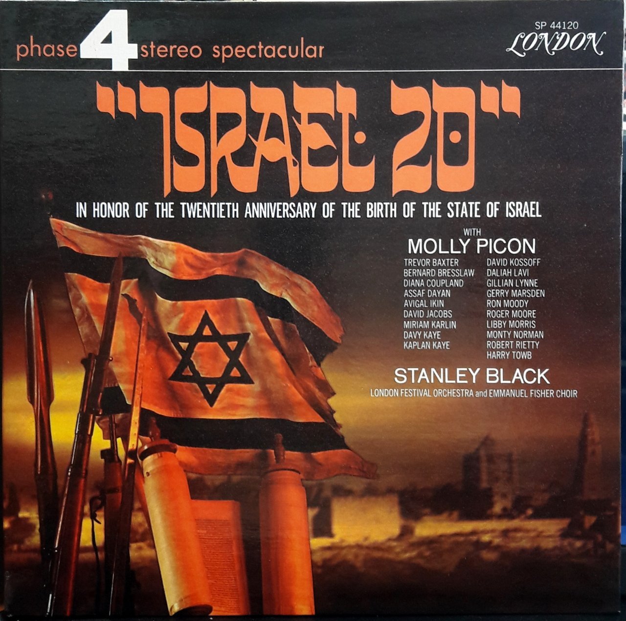 ISRAEL 20 - IN HONOR OF THE TWENTIETH ANNIVERSARY OF THE BIRTH OF THE STATE OF ISRAEL - STANLEY BLACK (1968) - PLAK 2.EL LONDON PHASE 4 STEREO