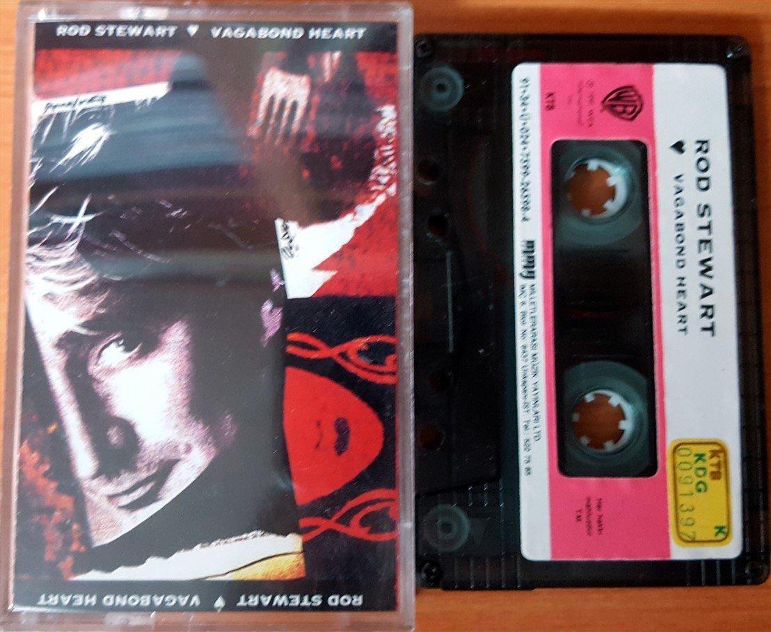 ROD STEWART - VAGABOND HEART (1991) MMY CASSETTE MADE IN TURKEY ''USED'' PAPER LABEL