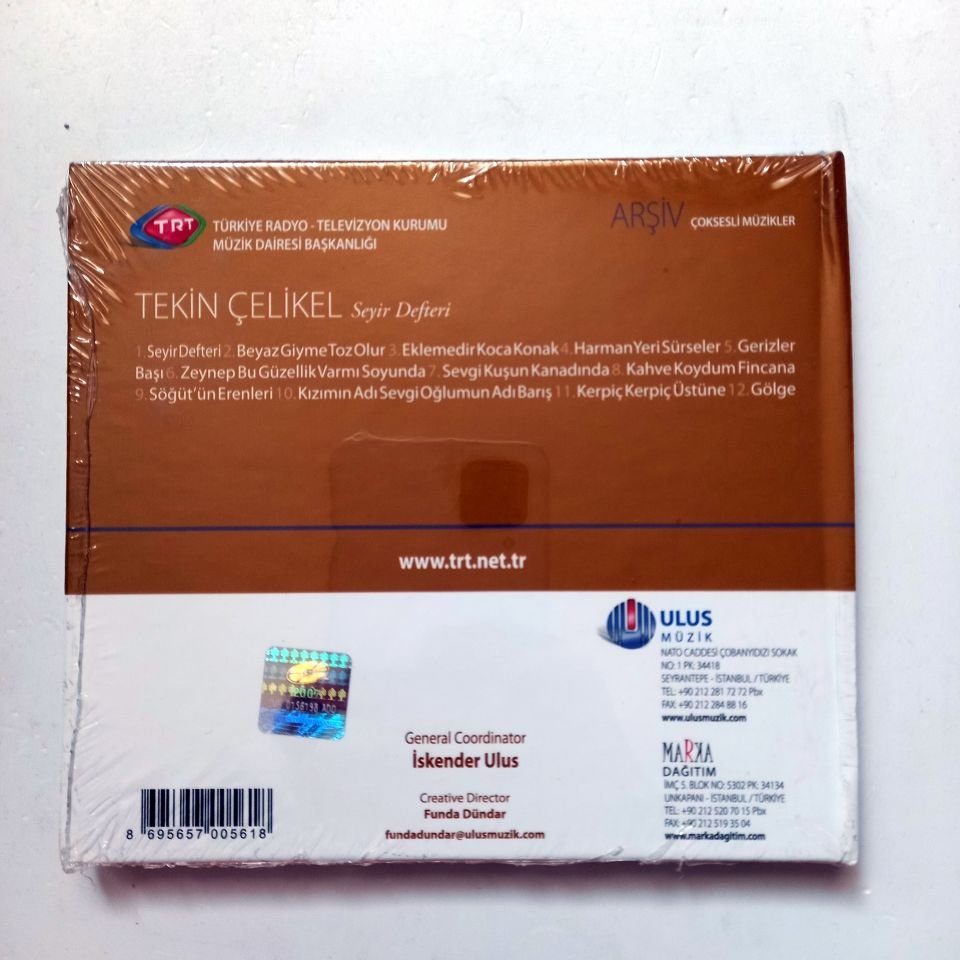 TEKİN ÇELİKEL - SEYİR DEFTERİ / TRT ARŞİV SERİSİ 44 - CD SIFIR