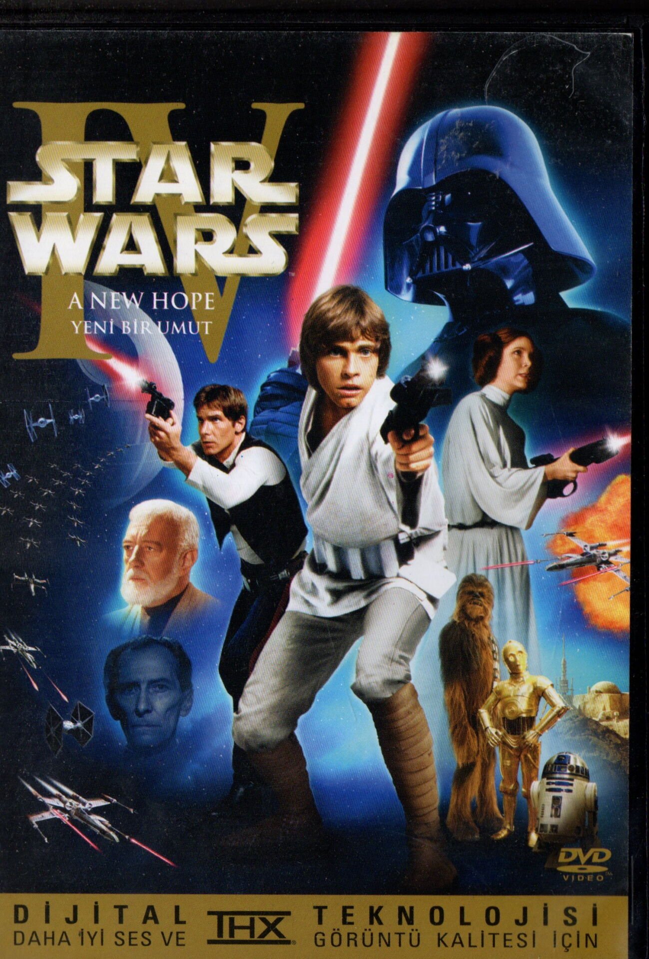 STAR WARS IV A NEW HOPE - YENİ BİR UMUT - MARK HAMILL - HARRISON FORD - GEORGE LUCAS - DVD 2.EL