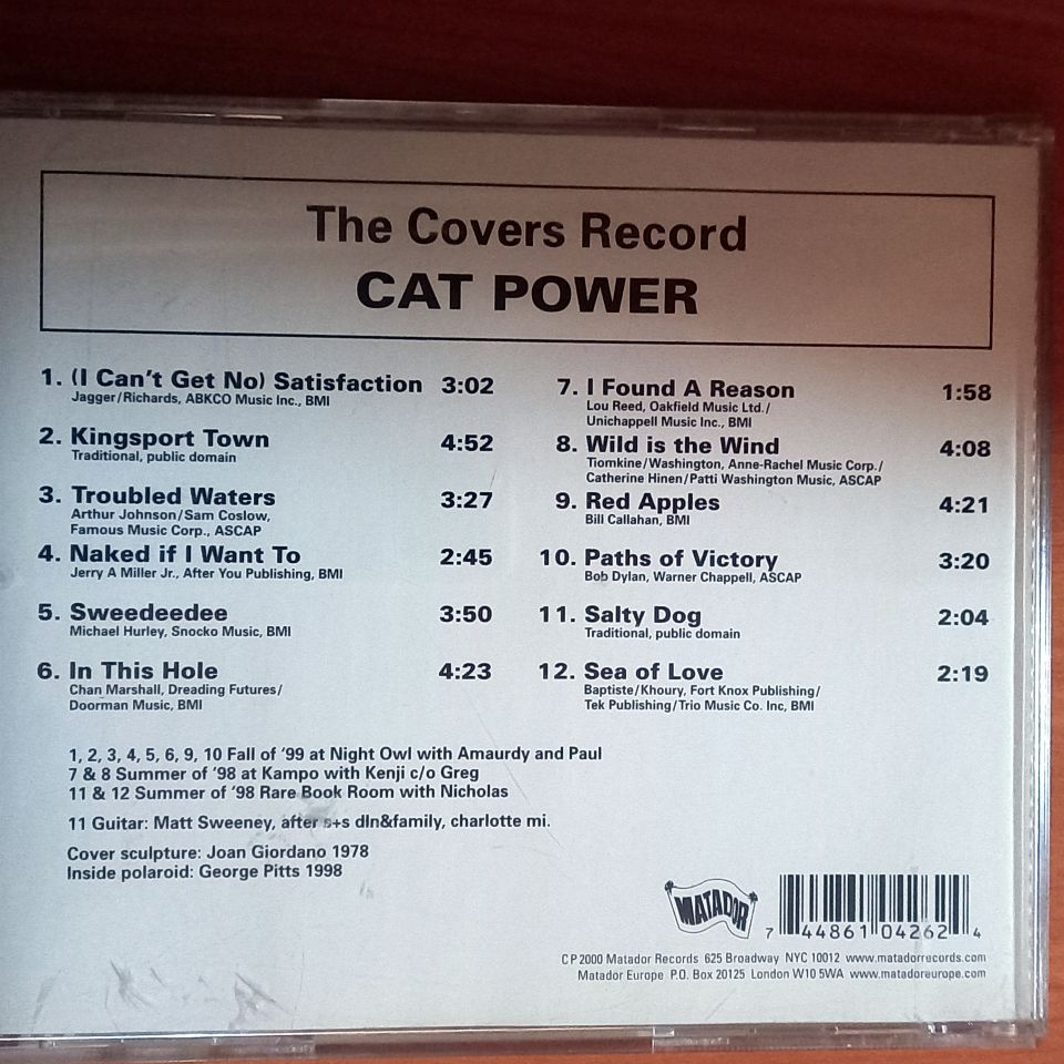 CAT POWER – THE COVERS RECORD (2000) - CD 2.EL